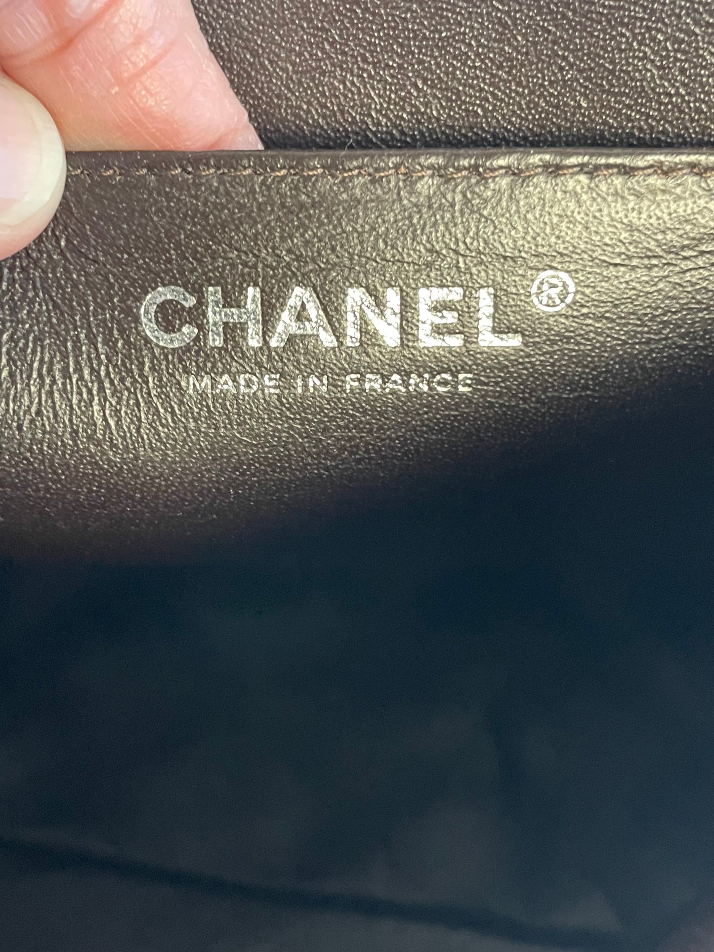 CHANEL reissue chocolate brown caviar