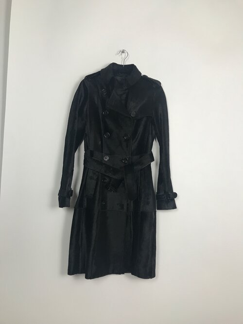 Burberry ponyskin trench coat