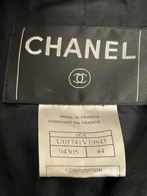 CHANEL black boucle jacket