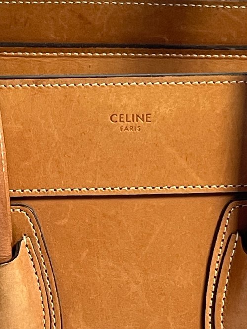 Celine mini luggage in drummed calfskin