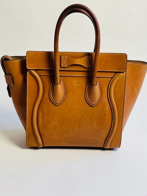 Celine mini luggage in drummed calfskin