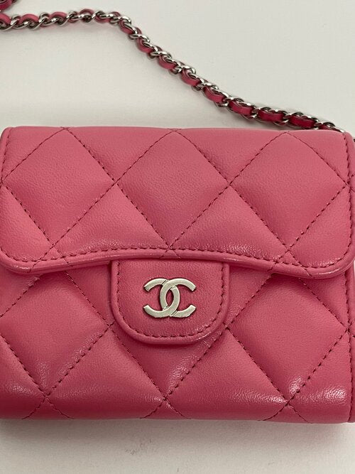 Chanel deep pink change purse