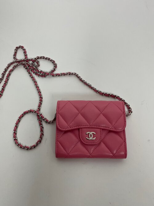 Chanel deep pink change purse