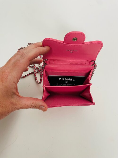 Chanel deep pink change purse