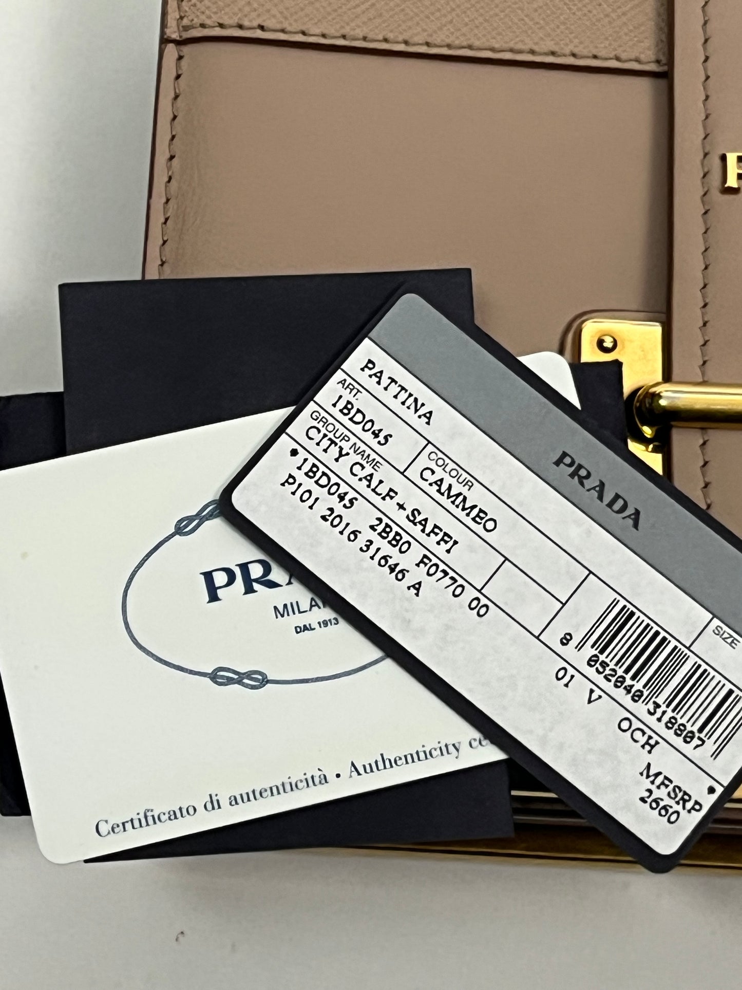 Prada Cahier calfskin bag