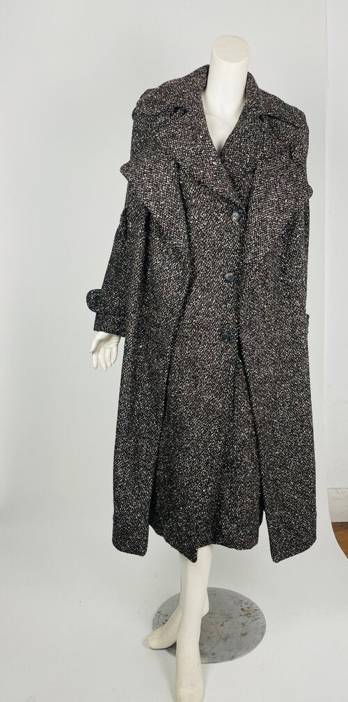 Victoria Beckham tweed coat with gilet